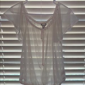 Forever 21 Tops - Sheer white blouse Forever 21 Tops - Sheer white blouse